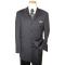 Steve Harvey Collection Solid Charcoal Grey Super 120's Merino Wool Vested Suit